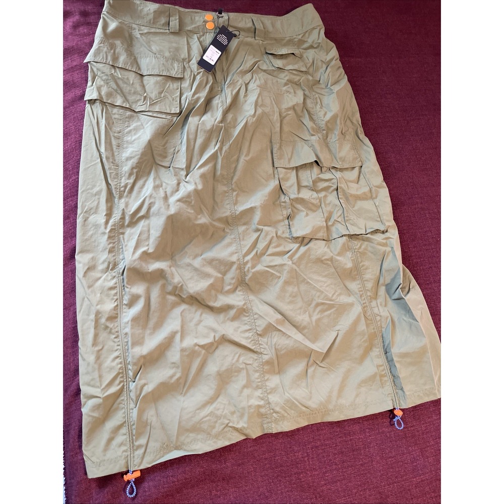 Fasion Nova West Side Maxi Skirt Size 1X Olive
